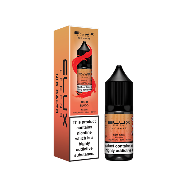 10mg Elux Legend 10ml Nic Salts (50VG/50PG) - Stoptober Special Offer! - Flavour: Mr Blue