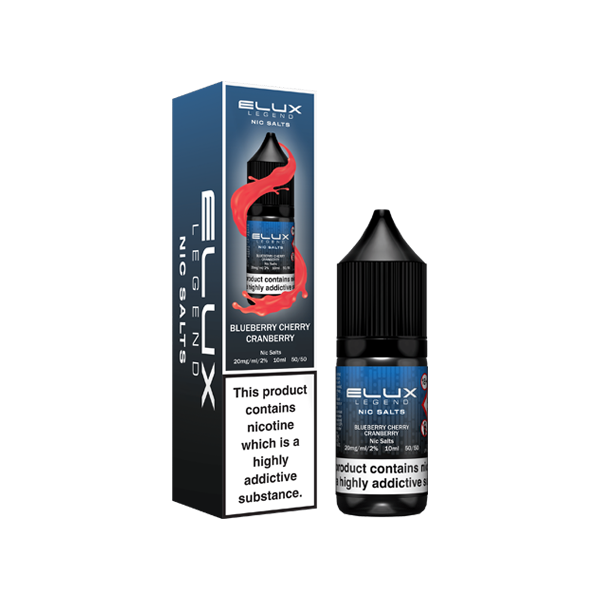 10mg Elux Legend 10ml Nic Salts (50VG/50PG) - Flavour: Cherry Ice