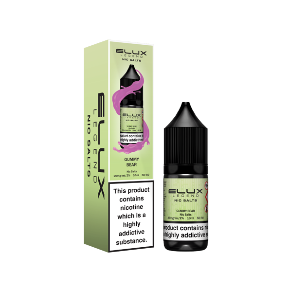 10mg Elux Legend 10ml Nic Salts (50VG/50PG) - Flavour: Banana Ice