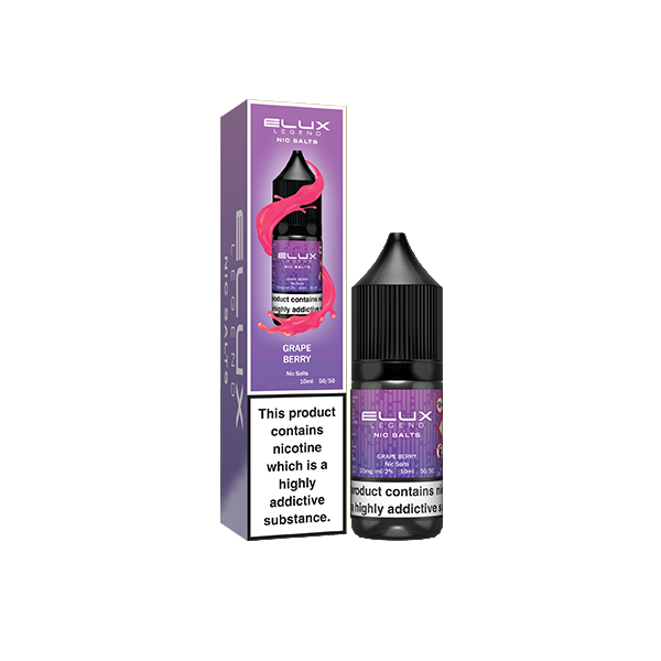 10mg Elux Legend 10ml Nic Salts (50VG/50PG) - Flavour: Berry Lemonade