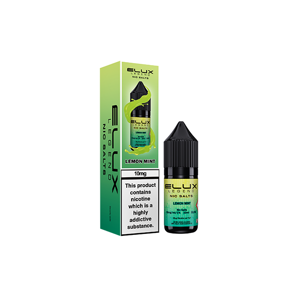 10mg Elux Legend 10ml Nic Salts (50VG/50PG) - Flavour: Lemon Mint