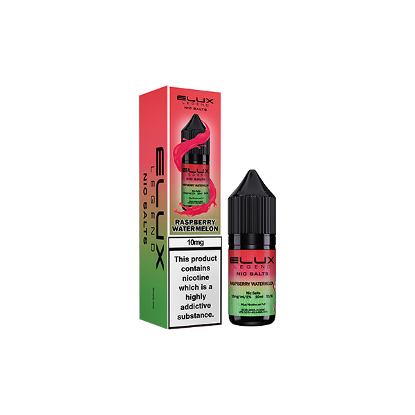 10mg Elux Legend 10ml Nic Salts (50VG/50PG) - Flavour: Raspberry Watermelon