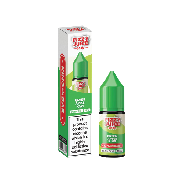 10mg Fizzy Juice King Bar 10ml Nic Salts (50VG/50PG) - Flavour: Watermelon Ice