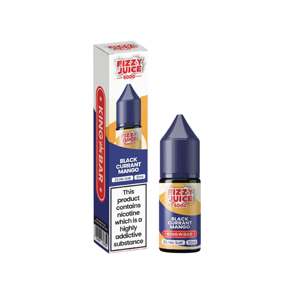 10mg Fizzy Juice King Bar 10ml Nic Salts (50VG/50PG) - Flavour: Pineapple Mango