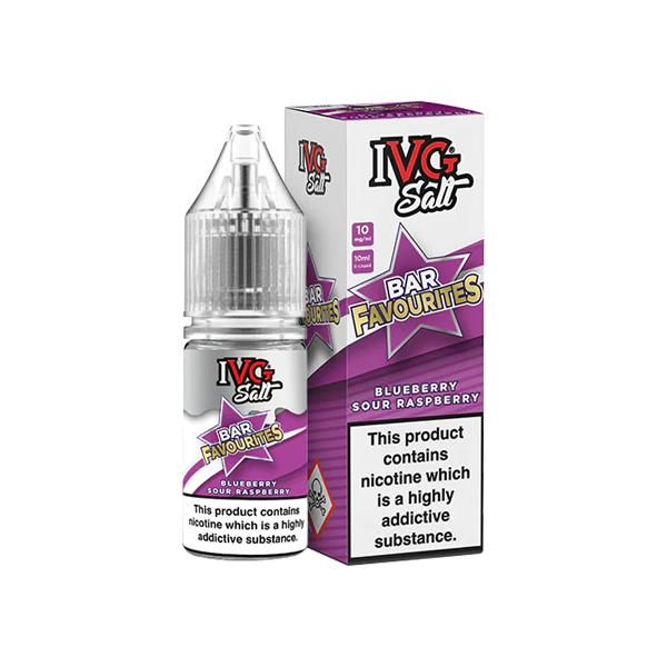 10mg I VG Bar Favourites 10ml Nic Salts (50VG/50PG) - Flavour: Blueberry Cherry Cranberry