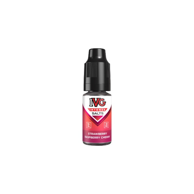 10mg IVG Intense 10ml Nic Salt (50VG/50PG) - Flavour: Strawberry Raspberry Cherry