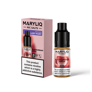 10mg MARYLIQ Nic Salt By Lost Mary 10ml (50VG/50PG) - Flavour: Peach Strawberry Watermelon Ice