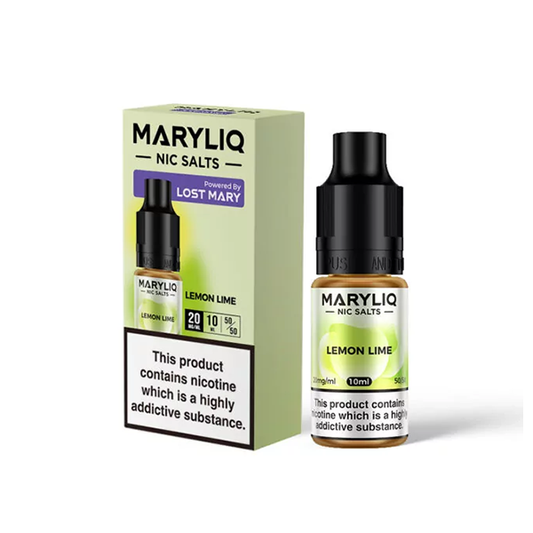 10mg MARYLIQ Nic Salt By Lost Mary 10ml (50VG/50PG) - Stoptober Special Offer! - Flavour: Lemon Lime