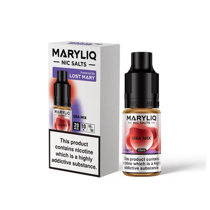 10mg MARYLIQ Nic Salt By Lost Mary 10ml (50VG/50PG) - Stoptober Special Offer! - Flavour: Cherry Lemon Mint