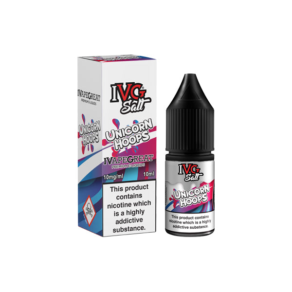 10mg IVG Salt 10ml Nic Salts (50VG/50PG) - Flavour: Unicorn Hoops