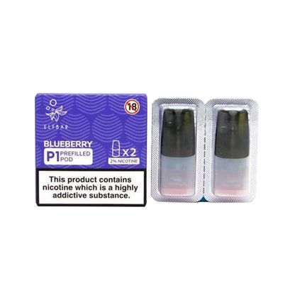 Elf Bar P1 Replacement 2ml Pods for ELF Mate 500 - Flavour: Watermelon Strawberry