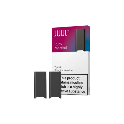 18mg JUUL 2 Prefilled Vape Pods 400 Puffs - 2 Pcs - Flavour: Ruby Menthol