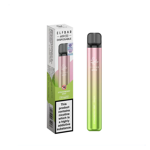 20mg ELF Bar 600 V2 Disposable Vaping Device 600 Puffs - Flavour: Blueberry Sour Raspberry