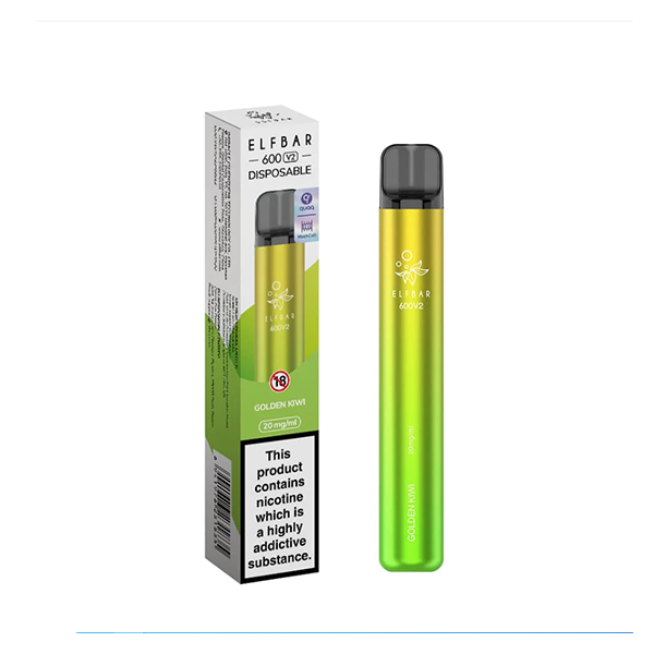 20mg ELF Bar 600 V2 Disposable Vaping Device 600 Puffs - Flavour: Banana Mango