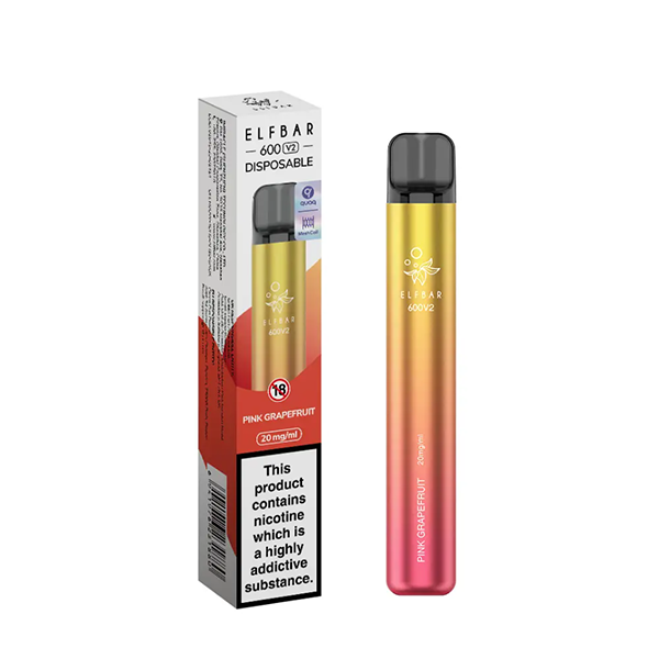 20mg ELF Bar 600 V2 Disposable Vaping Device 600 Puffs - Flavour: Lemon Lime