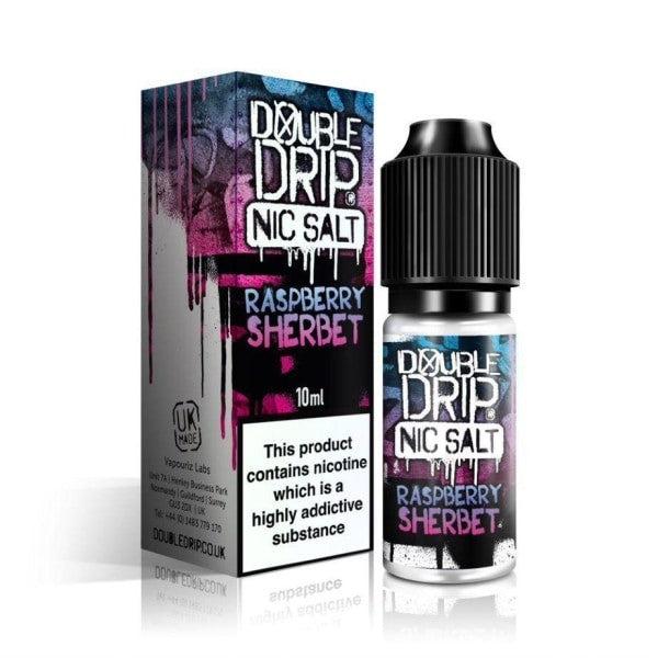 20MG Double Drip 10ML Flavoured Nic Salts E Liquid - Flavour: Mango Raspberry Ice Cream