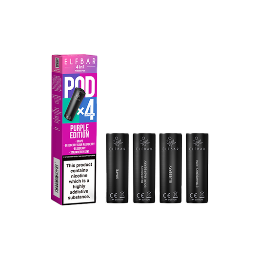 20mg Elf Bar 4 in 1 Multi Edition Prefilled Pods 2ml - 4Pcs (BUY 1 GET 1 FREE) - Flavour: Summer Edition