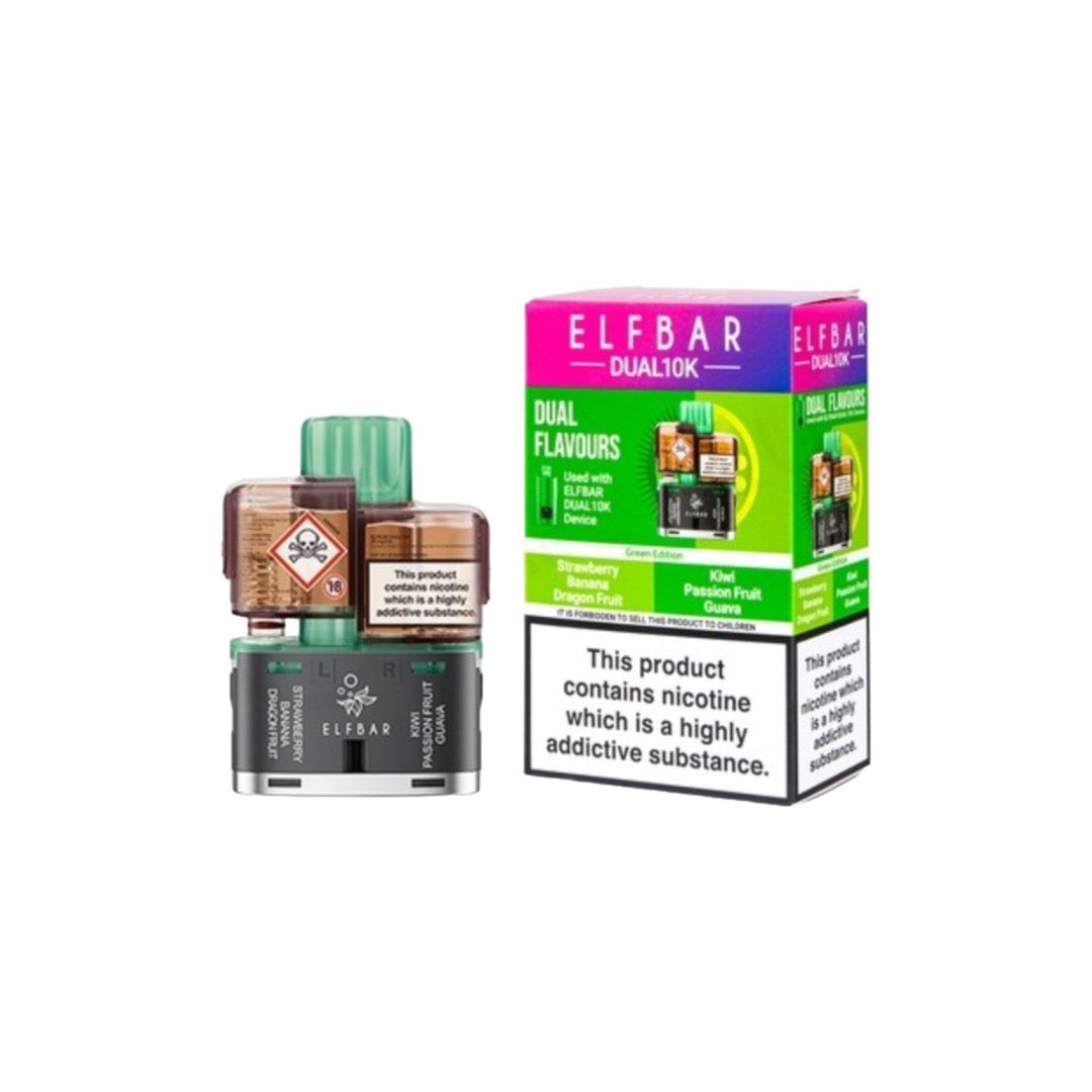 20mg ELFBAR Dual 10K Prefilled Pod Pack 10000 Puffs - Flavour: Watermelon Edition