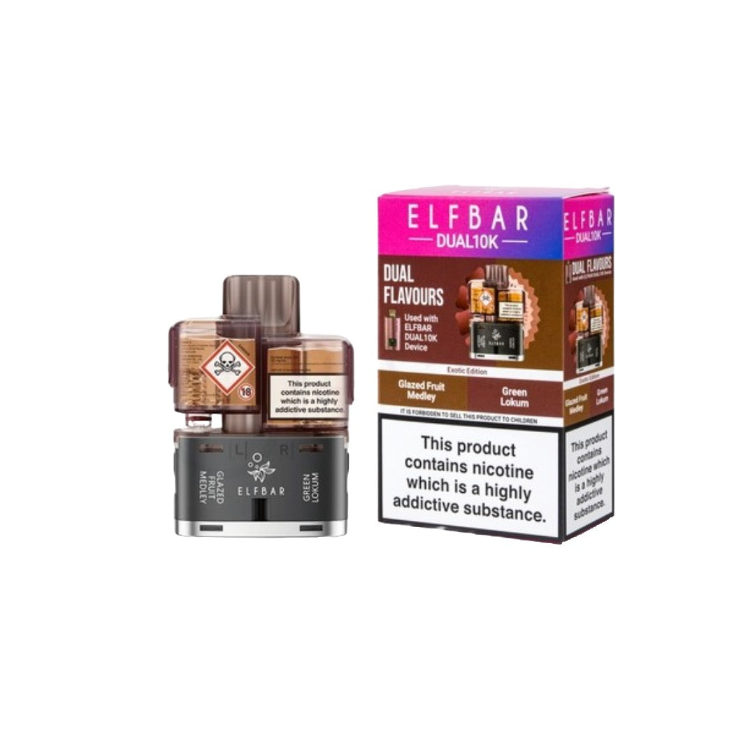 20mg ELFBAR Dual 10K Prefilled Pod Pack 10000 Puffs - Flavour: Sour Edition