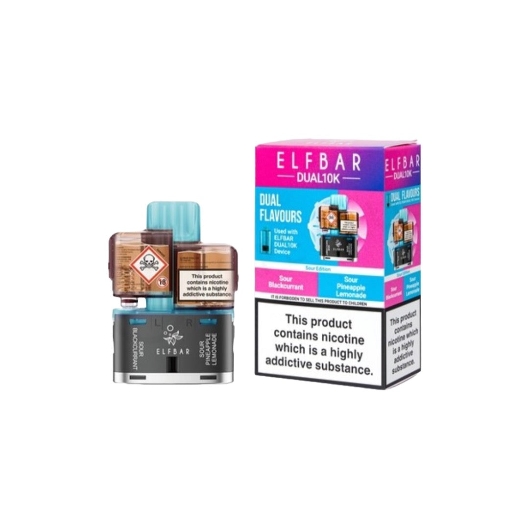 20mg ELFBAR Dual 10K Prefilled Pod Pack 10000 Puffs - Flavour: Raspberry Edition
