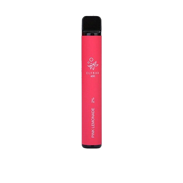 20mg ELF Bar Disposable Vape Pod 600 Puffs - Flavour: Pink Lemonade