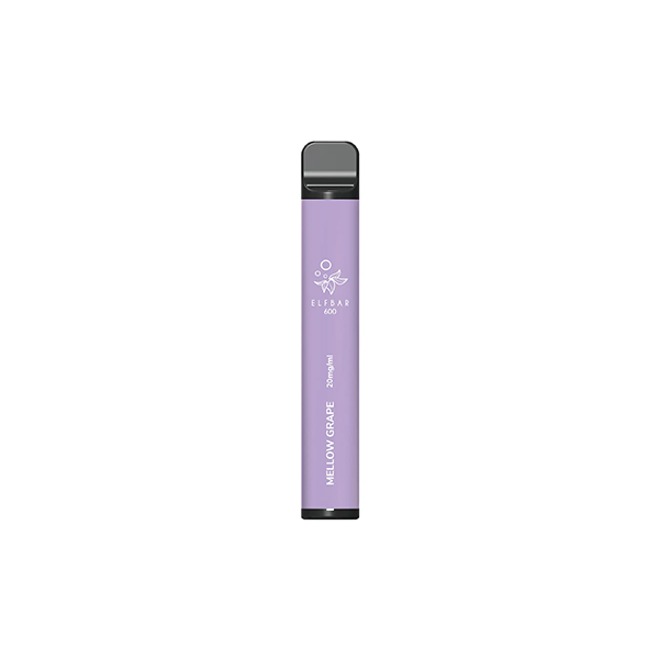 20mg ELF Bar Disposable Vape Pod 600 Puffs - Flavour: Grape