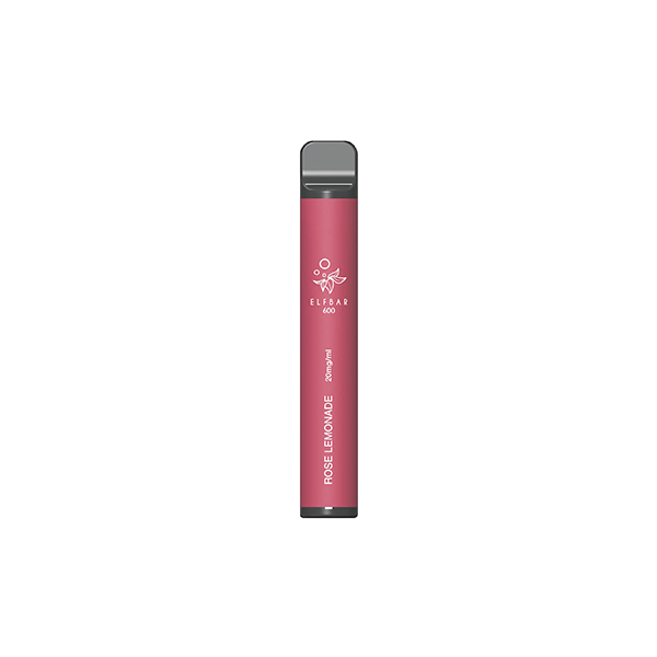 20mg ELF Bar Disposable Vape Pod 600 Puffs - Flavour: Rose Lemonade