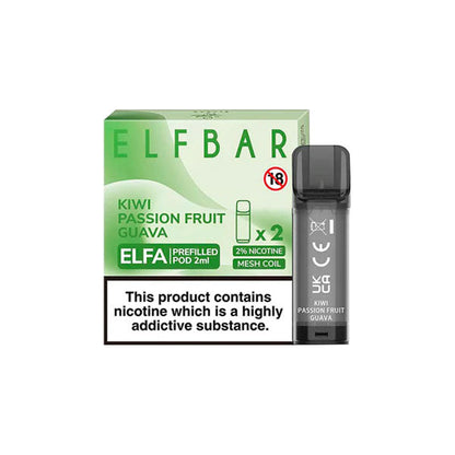 ELF Bar ELFA 20mg Replacement Prefilled Pods 2ml 1200 Puffs - 2 Pcs - Flavour: Watermelon Cherrry