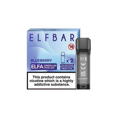 ELF Bar ELFA 20mg Replacement Prefilled Pods 2ml 1200 Puffs - 2 Pcs - Flavour: Watermelon Cherrry