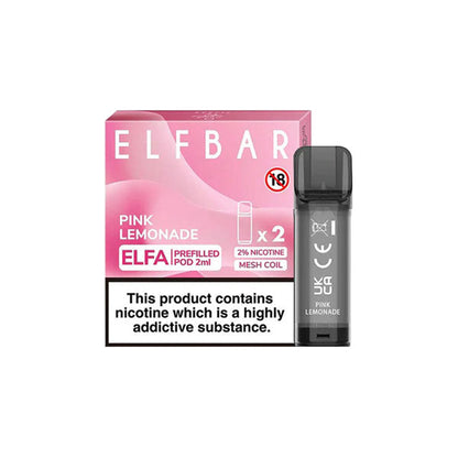 ELF Bar ELFA 20mg Replacement Prefilled Pods 2ml 1200 Puffs - 2 Pcs - Flavour: Watermelon Cherrry