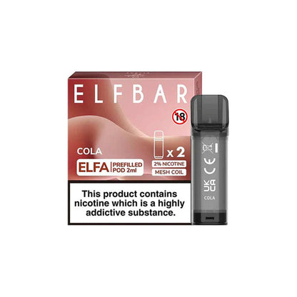 ELF Bar ELFA 20mg Replacement Prefilled Pods 2ml 1200 Puffs - 2 Pcs - Flavour: Watermelon Cherrry