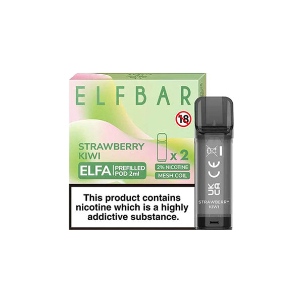 ELF Bar ELFA 20mg Replacement Prefilled Pods 2ml 1200 Puffs - 2 Pcs - Flavour: Watermelon Cherrry