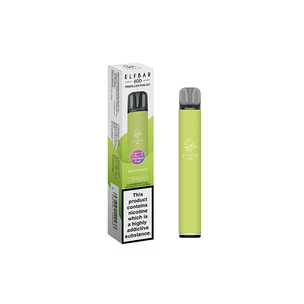 20mg Elf Bar 600 Prefilled Pod Vape Kit 600 Puffs - Stoptober Special Offer! - Flavour: Spearmint