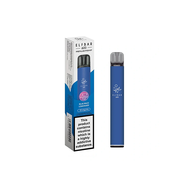 20mg Elf Bar 600 Prefilled Pod Vape Kit 600 Puffs - Stoptober Special Offer! - Flavour: Strawberry Ice