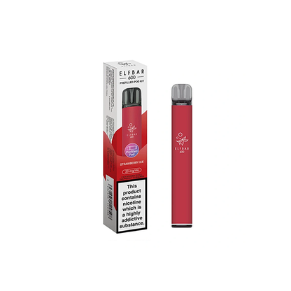 20mg Elf Bar 600 Prefilled Pod Vape Kit 600 Puffs - Stoptober Special Offer! - Flavour: P&B Cloudd