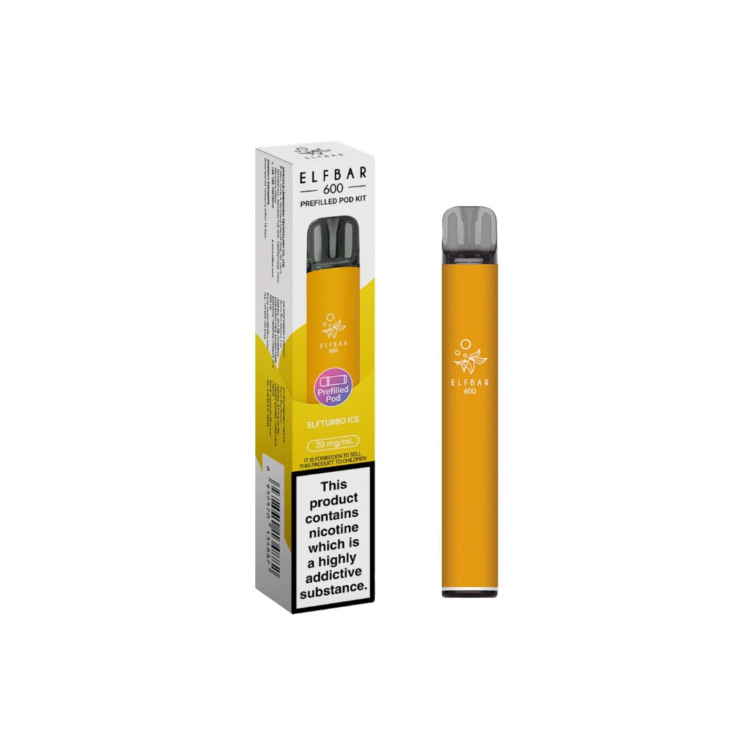 20mg Elf Bar 600 Prefilled Pod Vape Kit 600 Puffs - Stoptober Special Offer! - Flavour: Spearmint