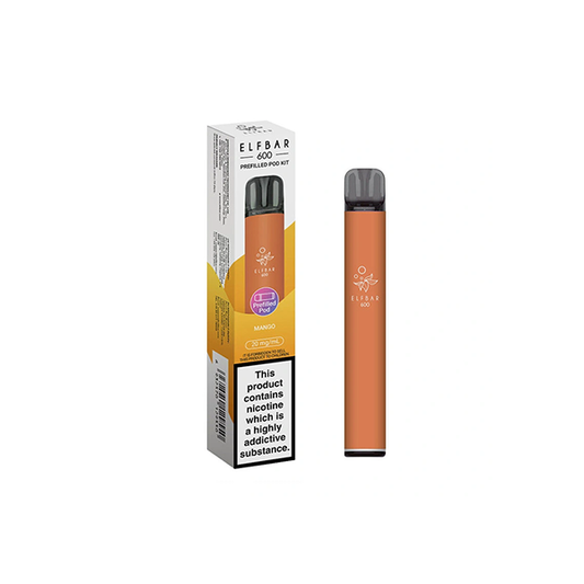 20mg Elf Bar 600 Prefilled Pod Vape Kit 600 Puffs - Stoptober Special Offer! - Flavour: Mad Blue