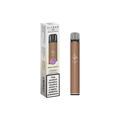 20mg Elf Bar 600 Prefilled Pod Vape Kit 600 Puffs - Stoptober Special Offer! - Flavour: Strawberry Kiwi