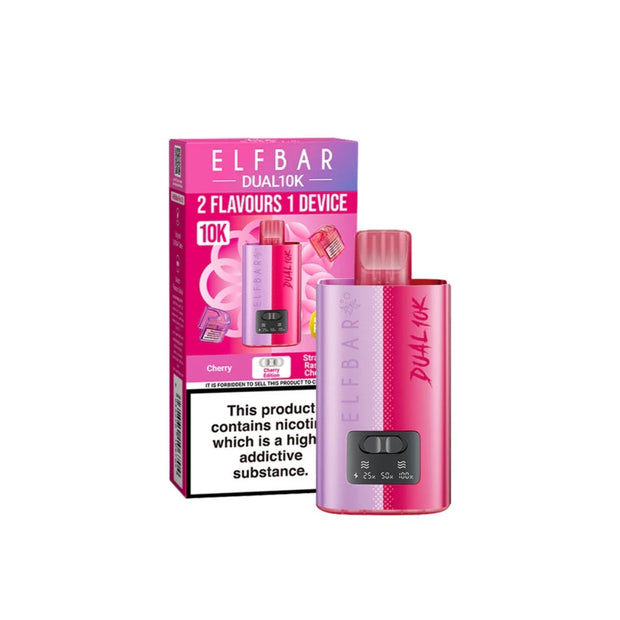 20mg Elf Bar Dual 10K Pod Vape Kit - Flavour: Cherry Edition