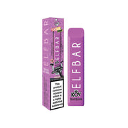 Expired :20mg Elf Bar Kov Shisha Range NC600 Disposable Vape Pod 600 Puffs - Flavour: Raspberry Blackcurrant