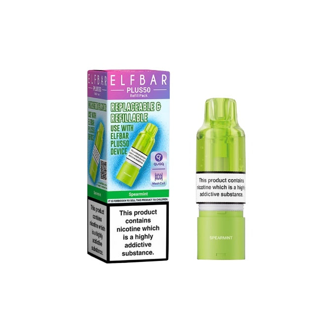 Elf Bar Plus50 Prefilled Pods - Flavour: Spearmint
