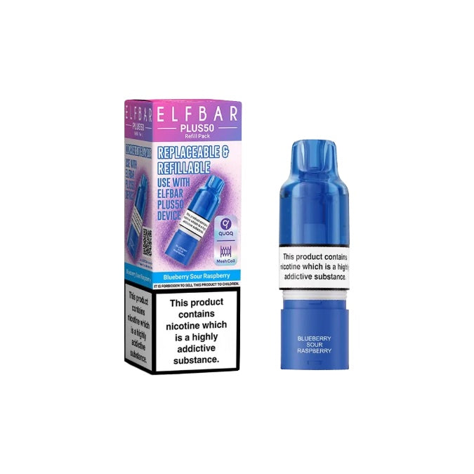 Elf bar Plus50 Prefilled Pods - Flavour: Strawberry Raspberry Cherry Ice