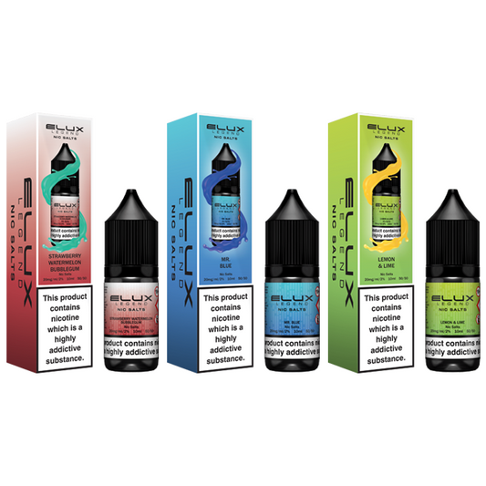 20mg Elux Legend 10ml Nic Salts (50VG/50PG) - Stoptober Special Offer! - Flavour: Blueberry Sour Raspberry