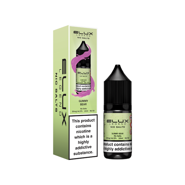 20mg Elux Legend 10ml Nic Salts (50VG/50PG) - Stoptober Special Offer! - Flavour: Strawberry Ice Cream