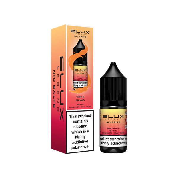 20mg Elux Legend 10ml Nic Salts (50VG/50PG) - Stoptober Special Offer! - Flavour: Tiger Blood