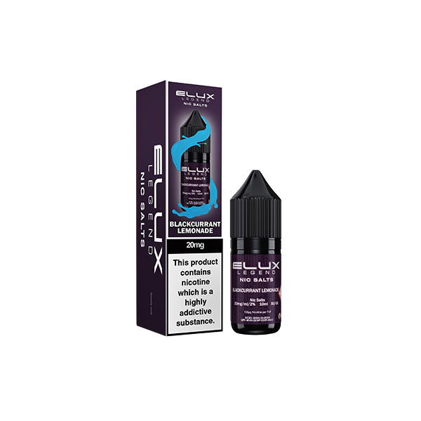 20mg Elux Legend 10ml Nic Salts (50VG/50PG) - Flavour: Blackcurrant Lemonade