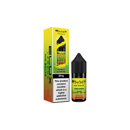20mg Elux Legend 10ml Nic Salts (50VG/50PG) - Stoptober Special Offer! - Flavour: Lemon & Lime