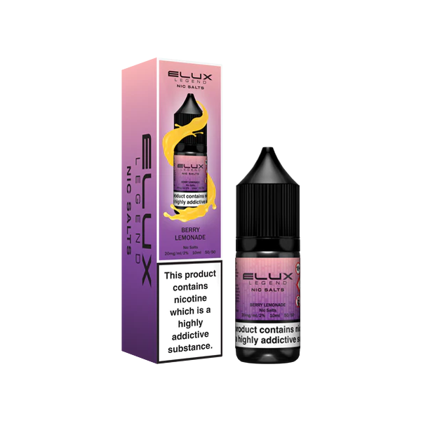 20mg Elux Legend 10ml Nic Salts (50VG/50PG) - Stoptober Special Offer! - Flavour: Juicy Peach