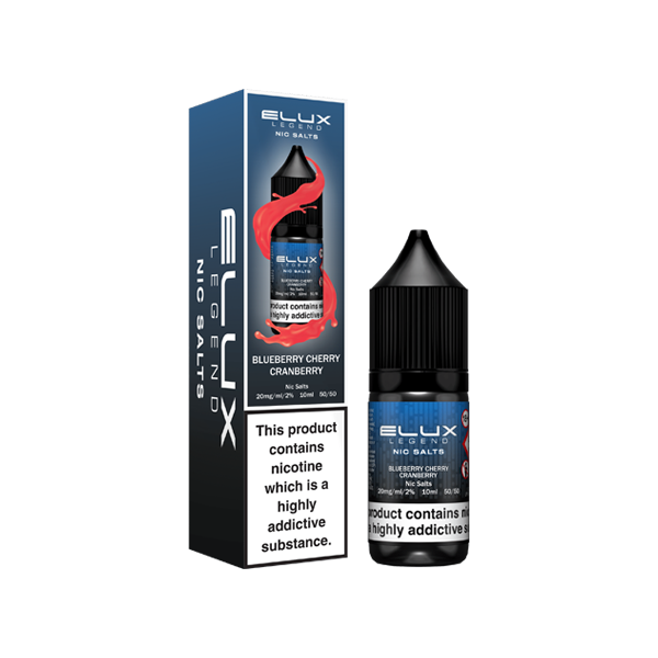 20mg Elux Legend 10ml Nic Salts (50VG/50PG) - Flavour: Strawberry Ice Cream