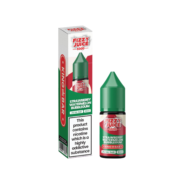 20mg Fizzy Juice 5000 by King Bar 10ml Nic Salts (50VG/50PG) - Flavour: Red Apple Ice